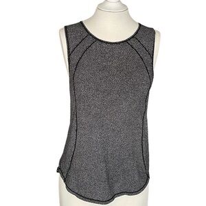 Lululemon Sculpt Tank Chakra Print Alpine White Black Sleeveless Cutout